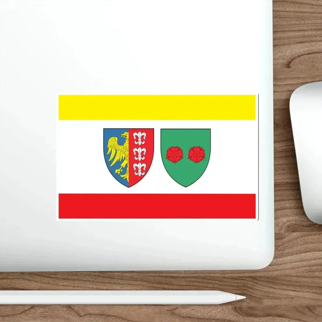 Flag of Bielsko Biała Poland STICKER Vinyl Die-Cut Decal - The Sticker Space