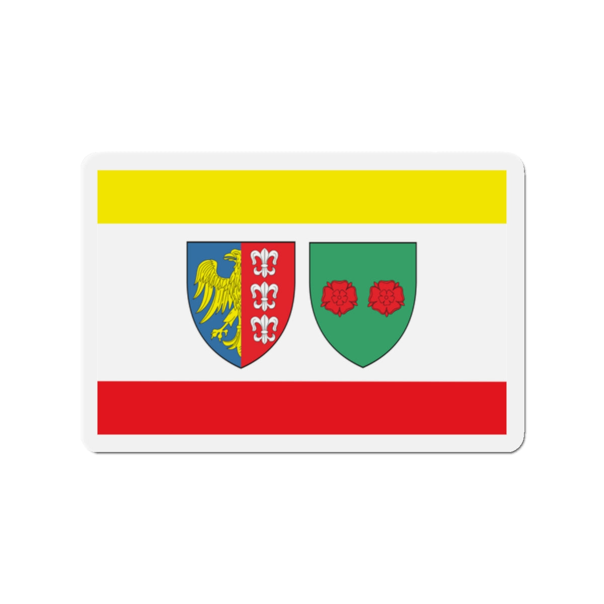 Flag of Bielsko Biała Poland - Die-Cut Magnet-2" x 2"-The Sticker Space