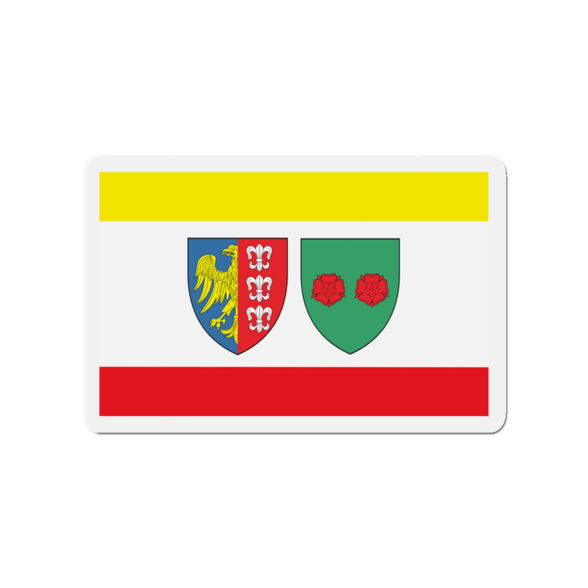 Flag of Bielsko Biała Poland - Die-Cut Magnet-3" x 3"-The Sticker Space