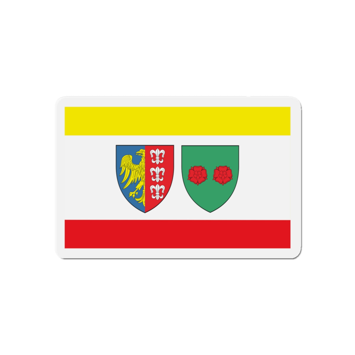 Flag of Bielsko Biała Poland - Die-Cut Magnet-5" x 5"-The Sticker Space