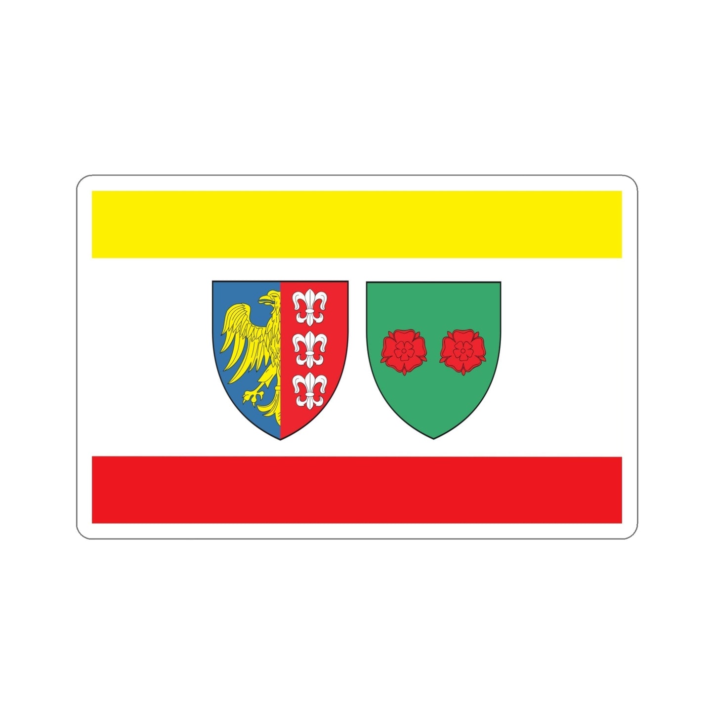 Flag of Bielsko Biała Poland STICKER Vinyl Die-Cut Decal-5 Inch-The Sticker Space