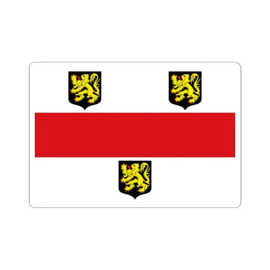Flag of Bierbeek (Belgium) STICKER Vinyl Kiss-Cut Decal 2 Inch White - The Sticker Space