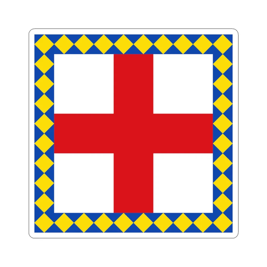 Flag of Biliy Kamin (Ukraine) STICKER Vinyl Kiss-Cut Decal 4 Inch White - The Sticker Space