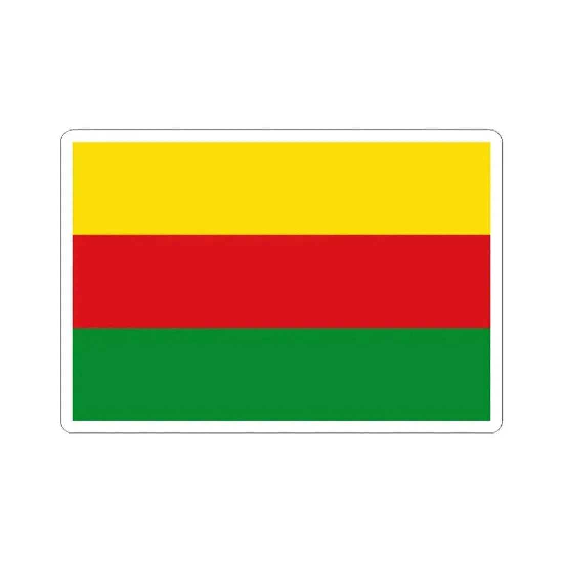 Flag of Bilzen (Belgium) STICKER Vinyl Kiss-Cut Decal 2 Inch White - The Sticker Space