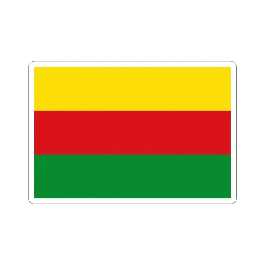 Flag of Bilzen (Belgium) STICKER Vinyl Kiss-Cut Decal 3 Inch White - The Sticker Space