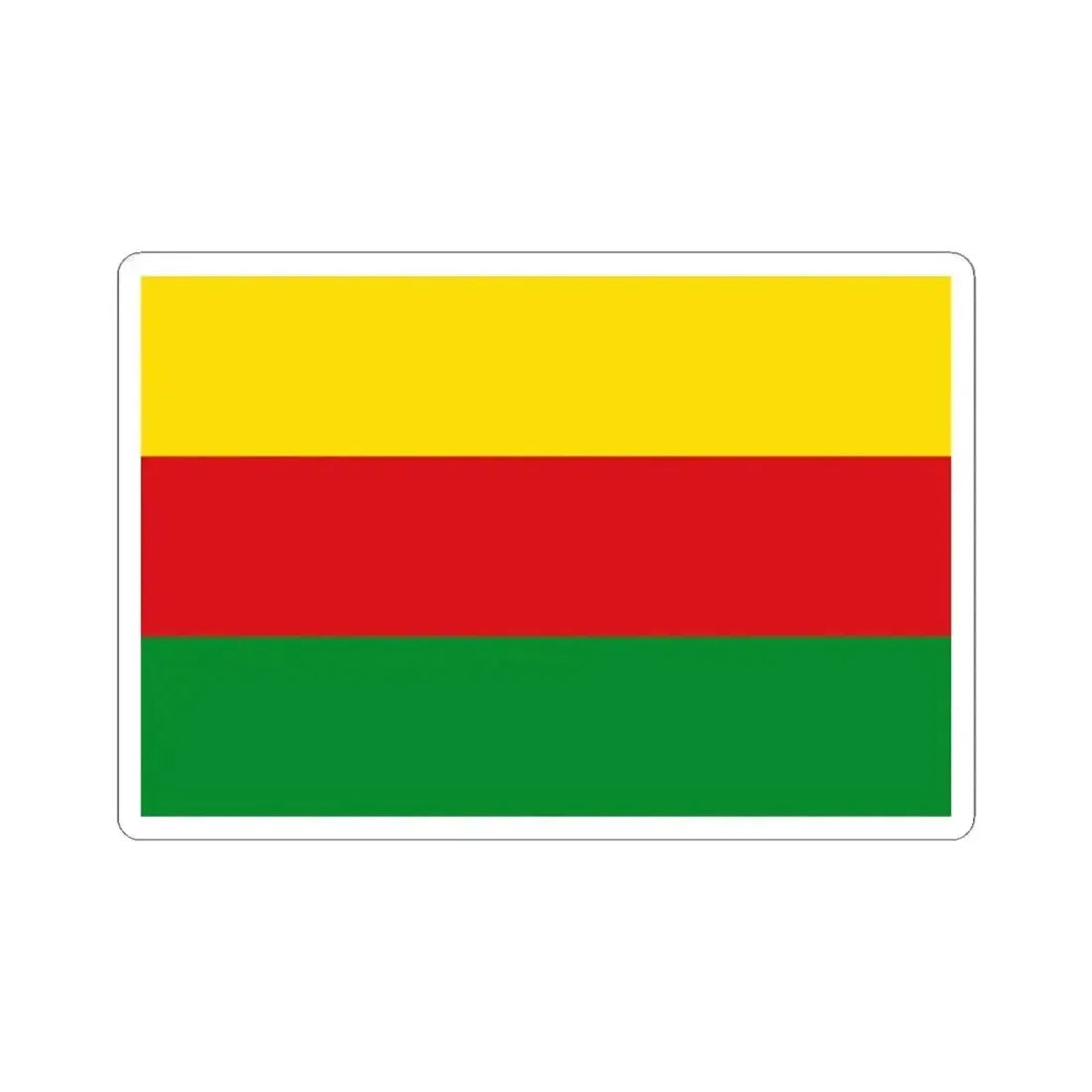 Flag of Bilzen (Belgium) STICKER Vinyl Kiss-Cut Decal 4 Inch White - The Sticker Space