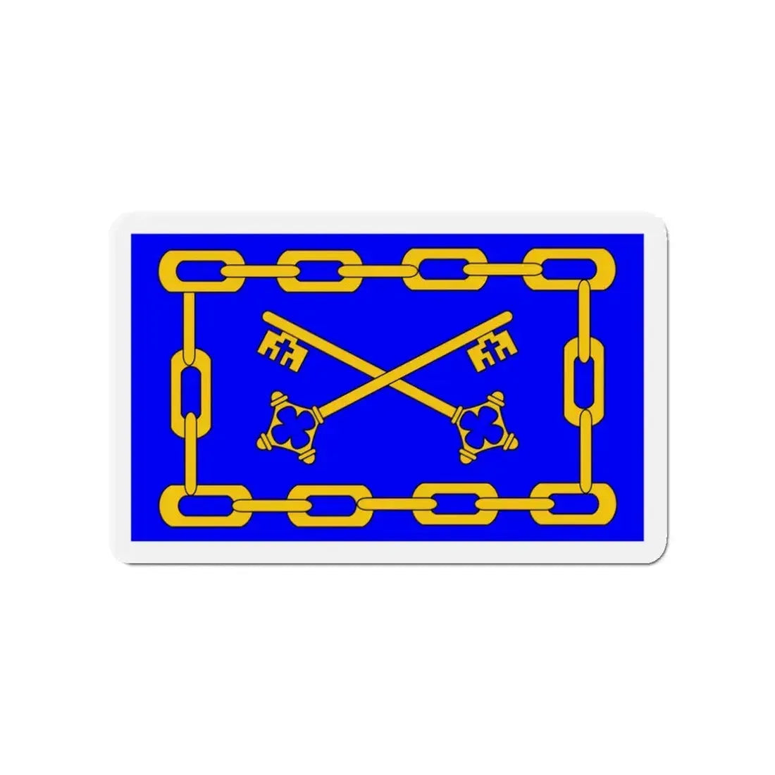 Flag of Birżebbuġa 1993 to 2000 Malta - Refrigerator Magnet 3 Inch - The Sticker Space