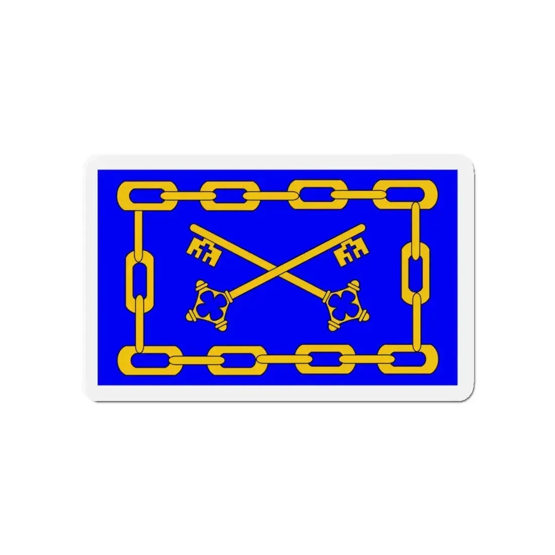 Flag of Birżebbuġa 1993 to 2000 Malta - Refrigerator Magnet 4 Inch - The Sticker Space