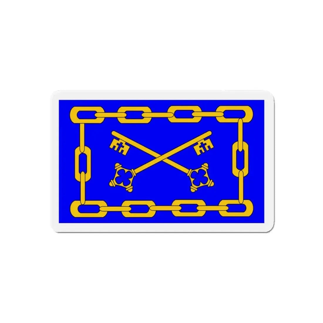 Flag of Birżebbuġa 1993 to 2000 Malta - Refrigerator Magnet 5 Inch - The Sticker Space