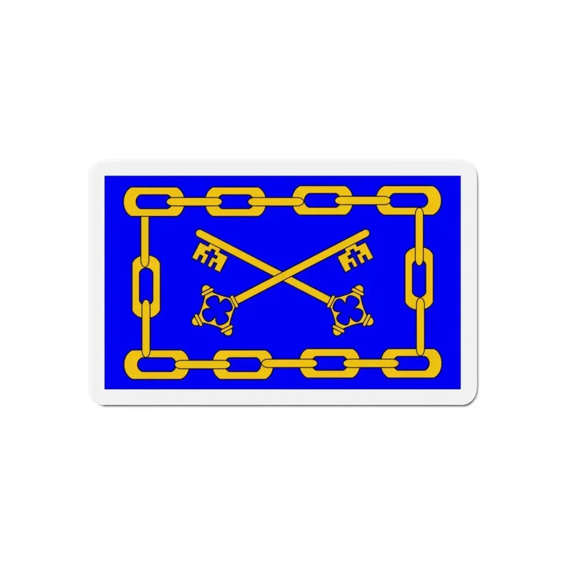 Flag of Birżebbuġa 1993 to 2000 Malta - Refrigerator Magnet 6 Inch - The Sticker Space