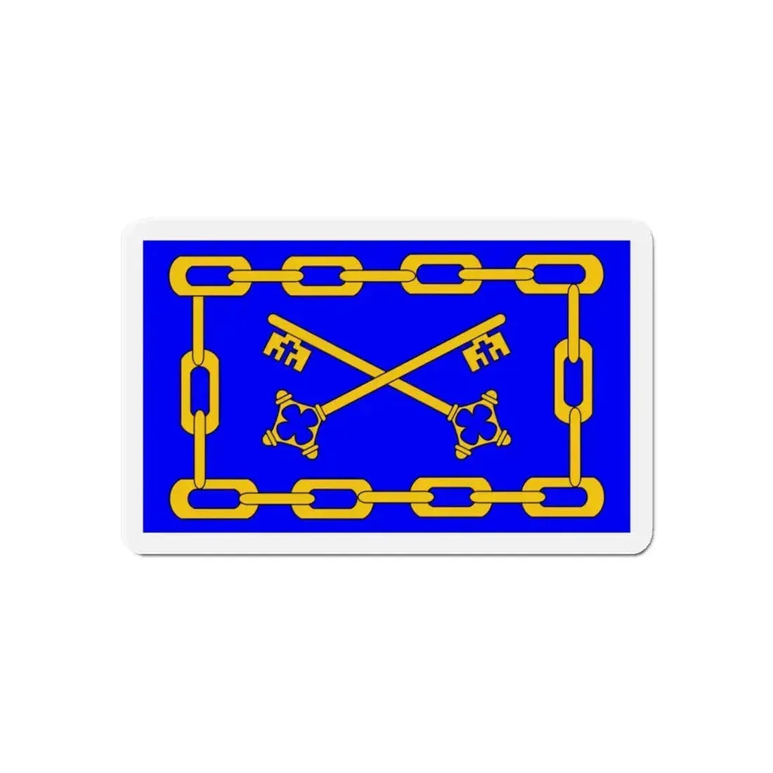 Flag of Birżebbuġa 1993 to 2000 Malta - Refrigerator Magnet - The Sticker Space