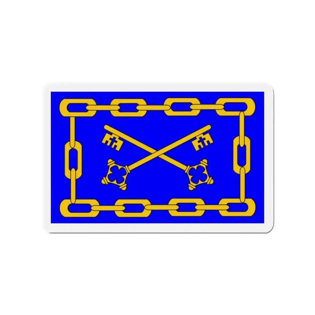 Flag of Birżebbuġa 1993 to 2000 Malta - Refrigerator Magnet - The Sticker Space