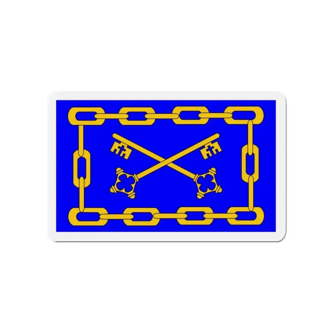 Flag of Birżebbuġa 1993 to 2000 Malta - Refrigerator Magnet - The Sticker Space