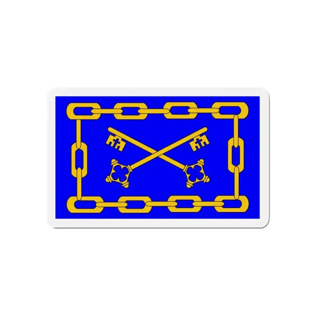 Flag of Birżebbuġa 1993 to 2000 Malta - Refrigerator Magnet - The Sticker Space