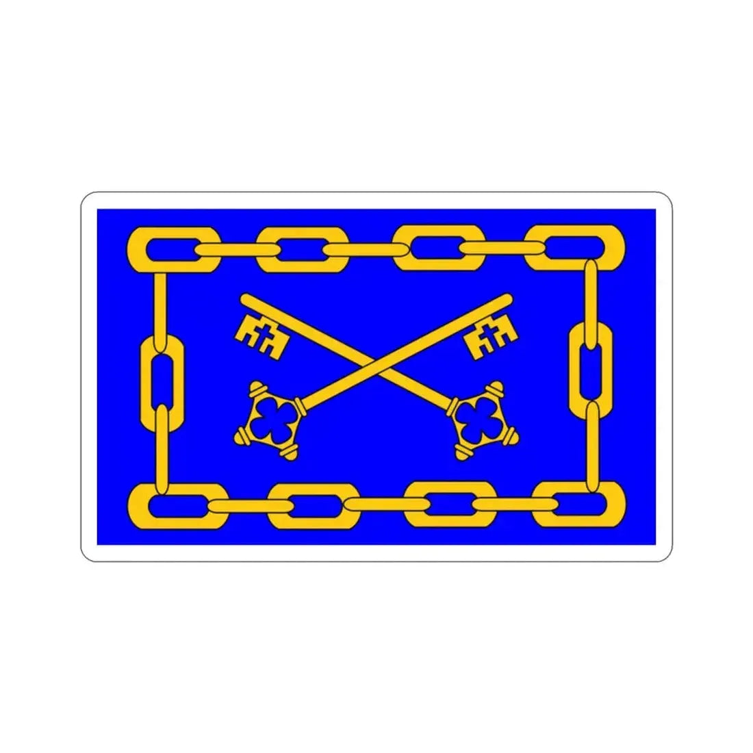 Flag of Birżebbuġa 1993 to 2000 Malta STICKER Vinyl Die-Cut Decal 2 Inch - The Sticker Space