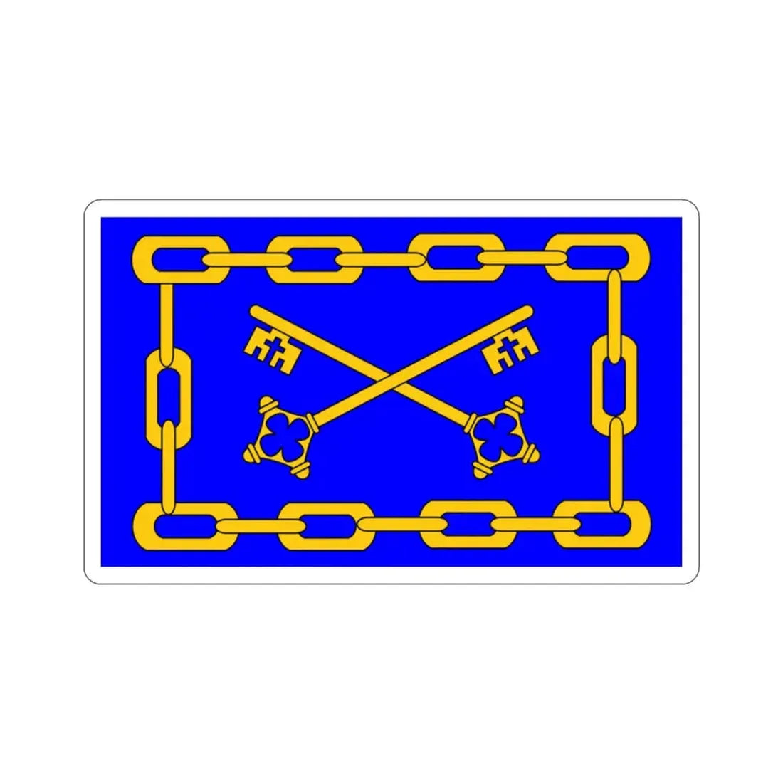 Flag of Birżebbuġa 1993 to 2000 Malta STICKER Vinyl Die-Cut Decal 2 Inch - The Sticker Space