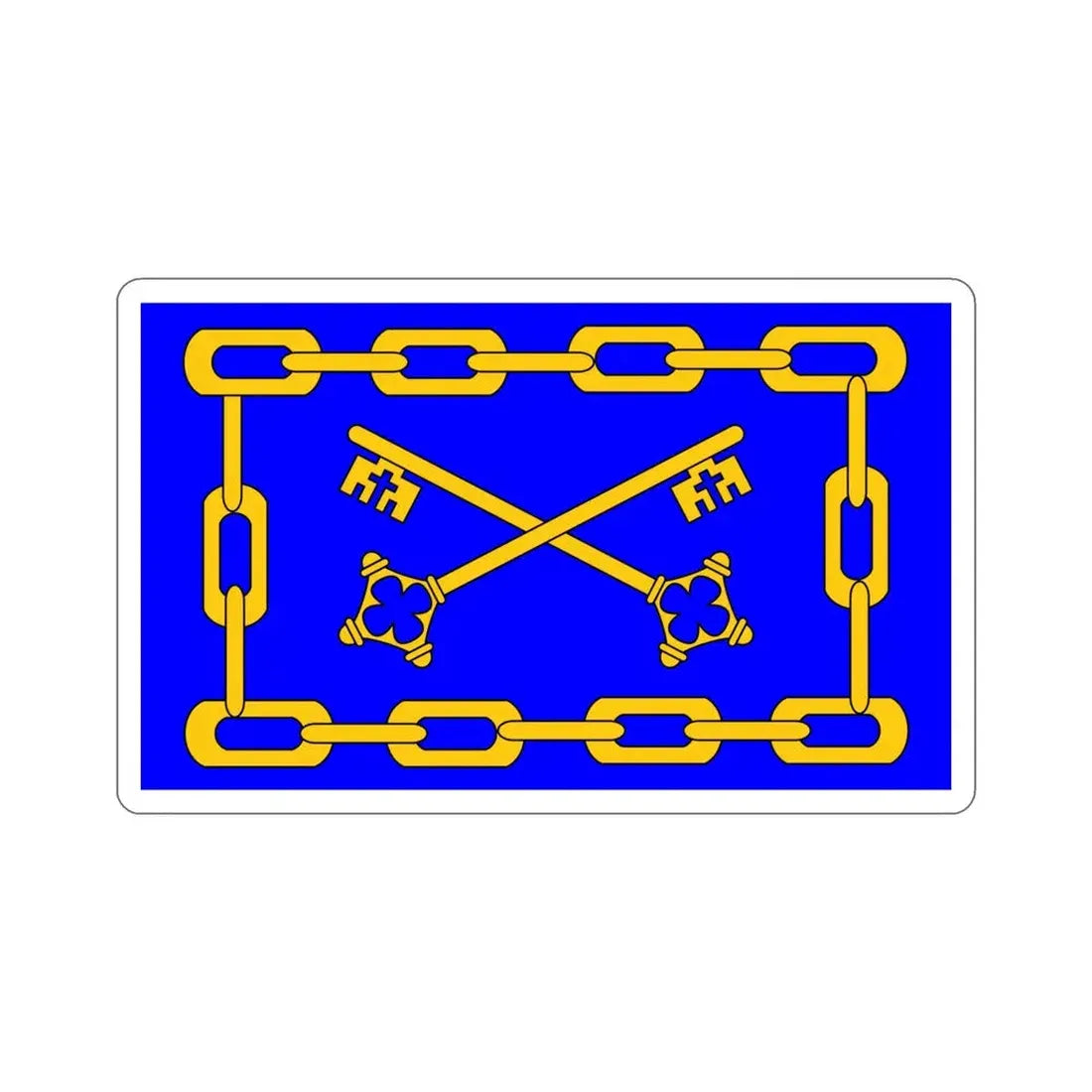 Flag of Birżebbuġa 1993 to 2000 Malta STICKER Vinyl Die-Cut Decal 4 Inch - The Sticker Space