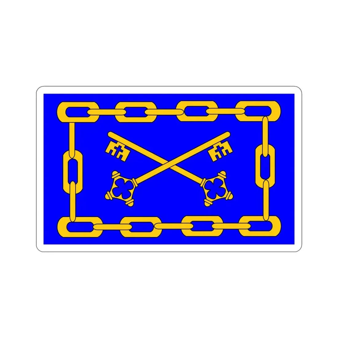 Flag of Birżebbuġa 1993 to 2000 Malta STICKER Vinyl Die-Cut Decal 6 Inch - The Sticker Space