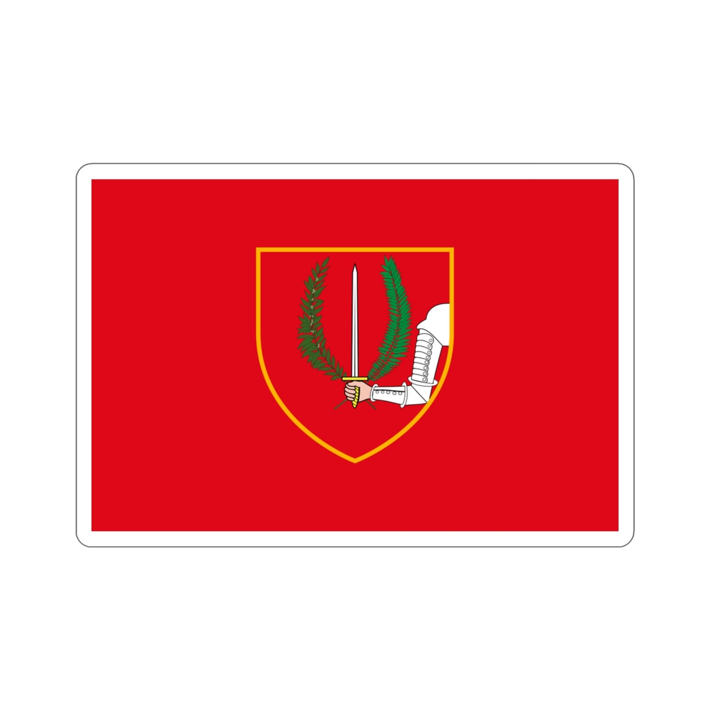 Flag of Birgu Malta STICKER Vinyl Die-Cut Decal-3 Inch-The Sticker Space