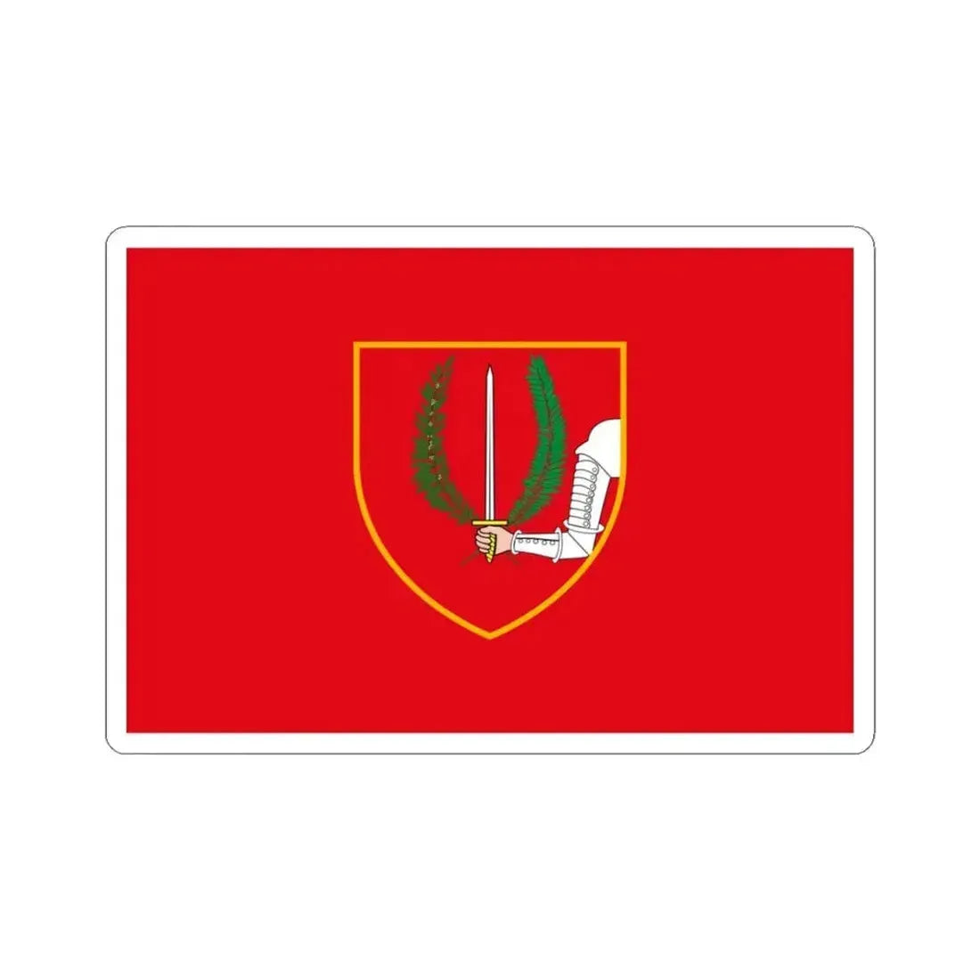 Flag of Birgu Malta - STICKER Vinyl Kiss-Cut Decal 3 Inch White - The Sticker Space