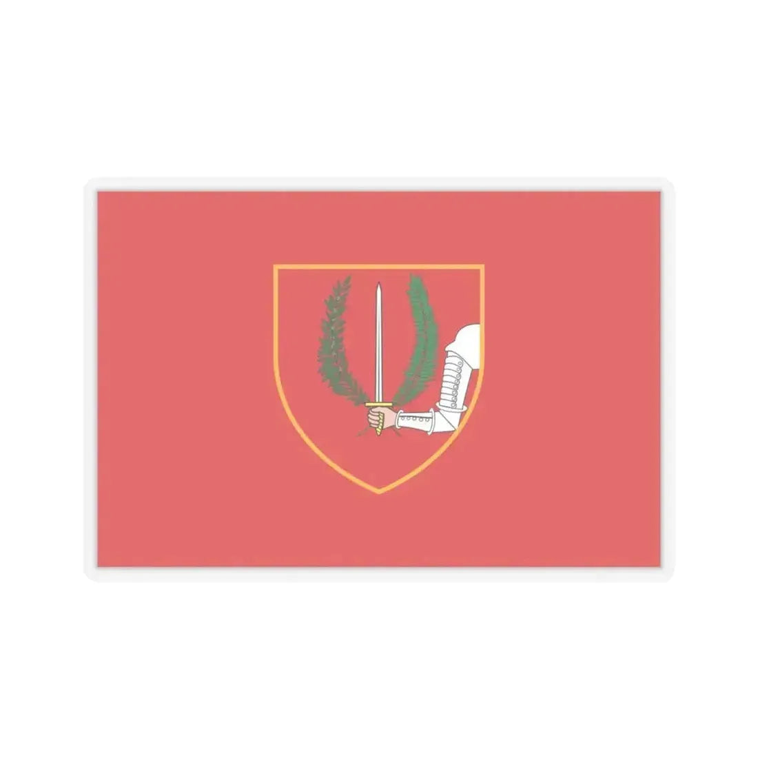 Flag of Birgu Malta - STICKER Vinyl Kiss-Cut Decal 4 Inch Transparent - The Sticker Space