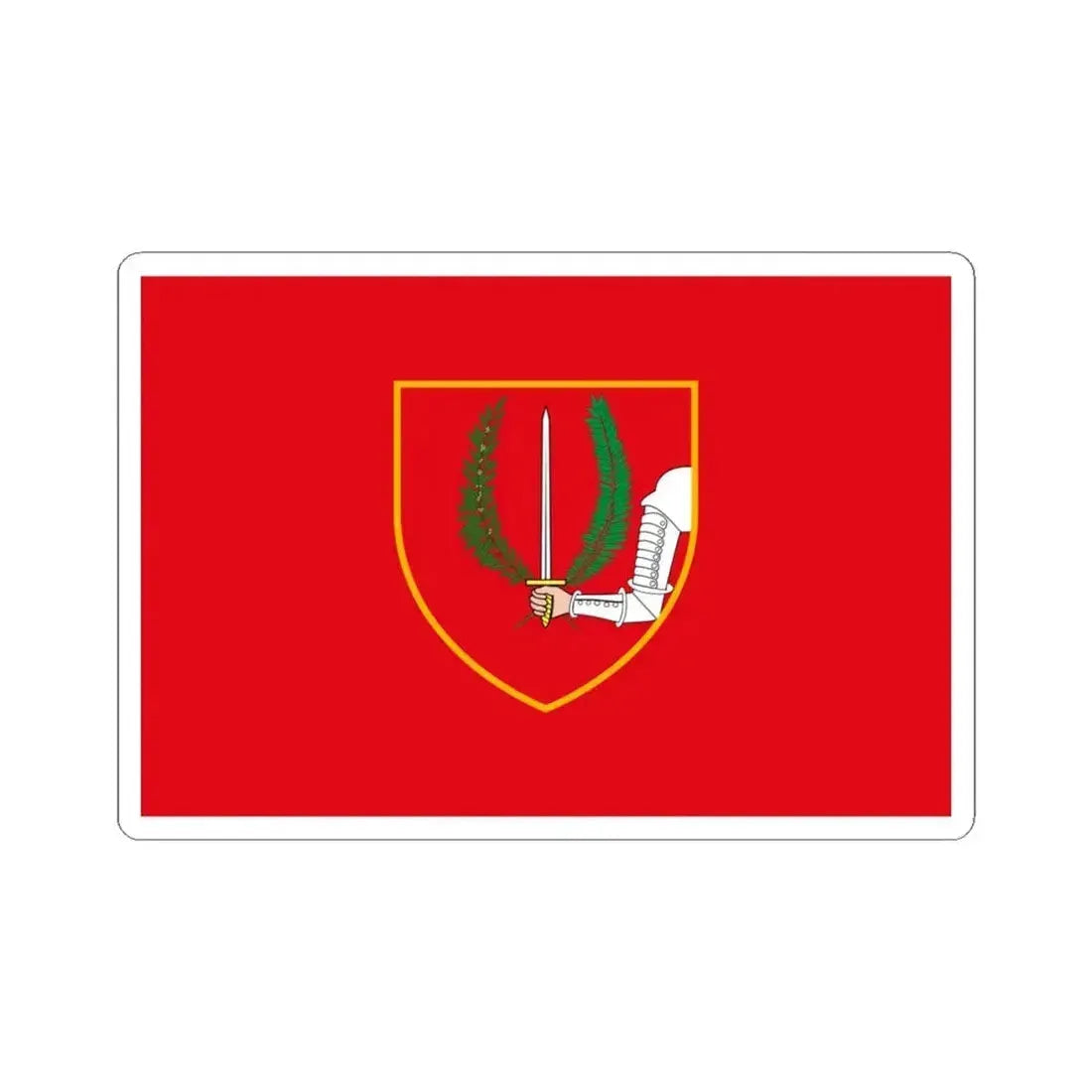 Flag of Birgu Malta - STICKER Vinyl Kiss-Cut Decal 4 Inch White - The Sticker Space