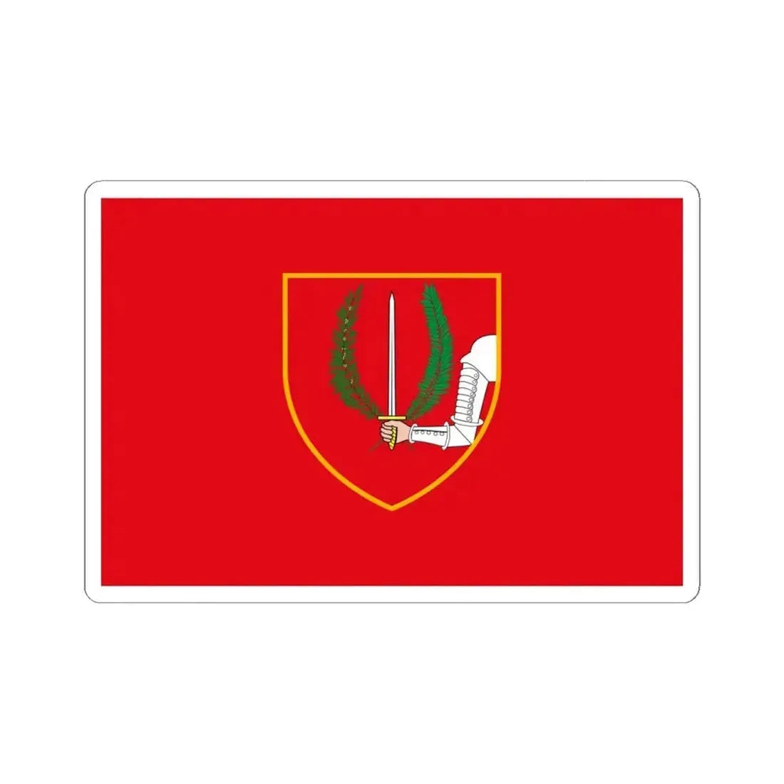 Flag of Birgu Malta - STICKER Vinyl Kiss-Cut Decal 6 Inch White - The Sticker Space