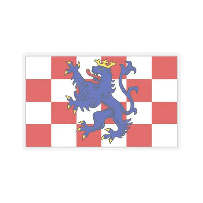 Flag of Birkenfeld Germany - STICKER Vinyl Kiss-Cut Decal 4 Inch Transparent - The Sticker Space