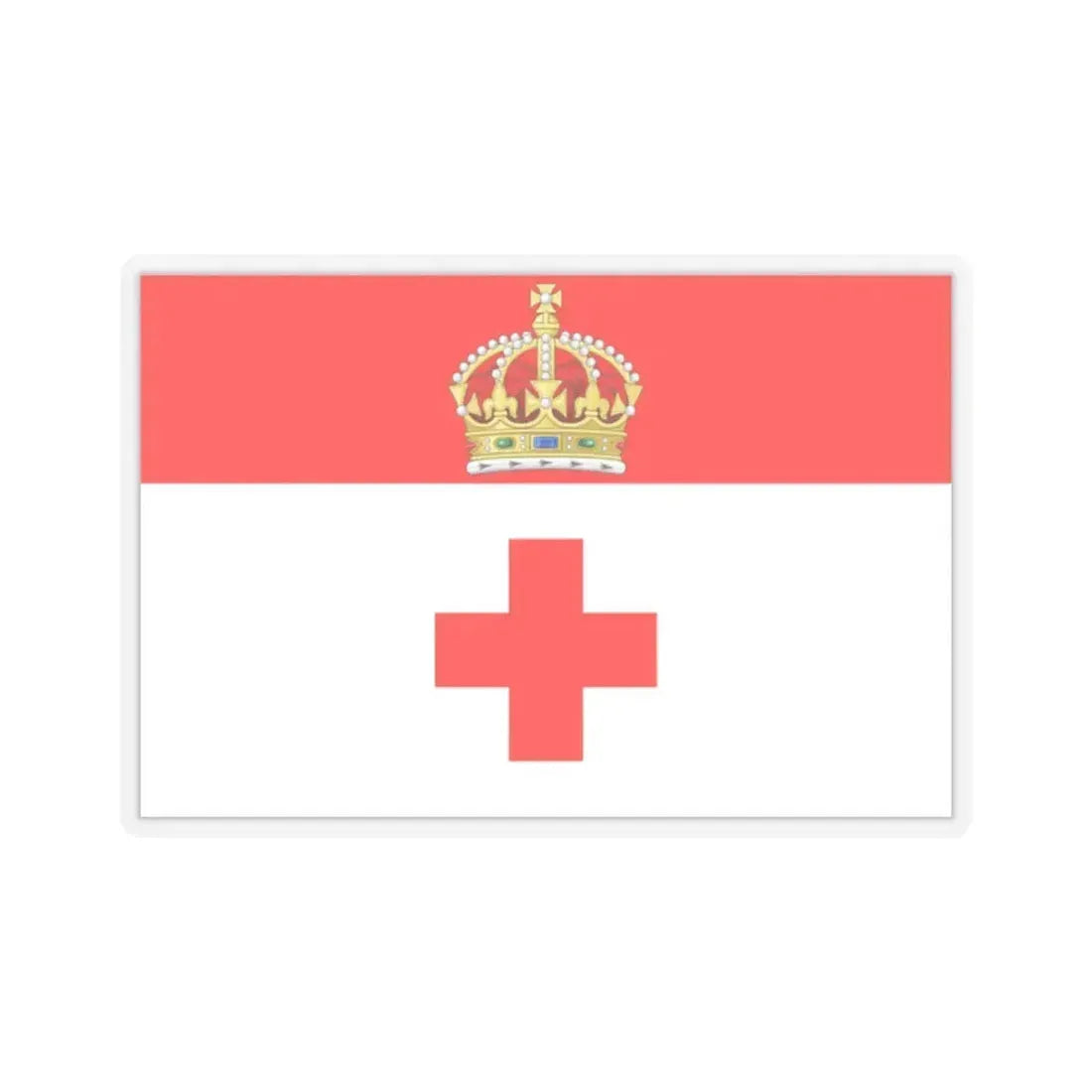 Flag of Birkirkara Malta - STICKER Vinyl Kiss-Cut Decal 2 Inch Transparent - The Sticker Space