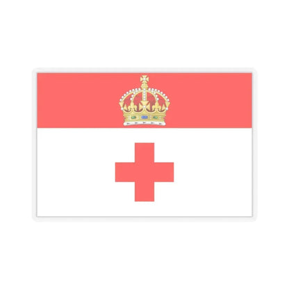 Flag of Birkirkara Malta - STICKER Vinyl Kiss-Cut Decal 3 Inch Transparent - The Sticker Space