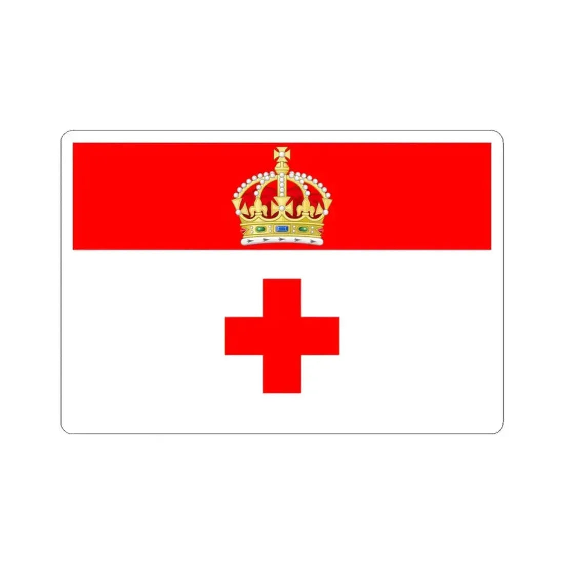 Flag of Birkirkara Malta - STICKER Vinyl Kiss-Cut Decal 3 Inch White - The Sticker Space