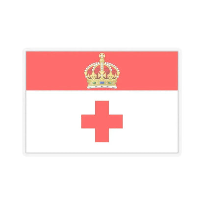 Flag of Birkirkara Malta - STICKER Vinyl Kiss-Cut Decal 4 Inch Transparent - The Sticker Space