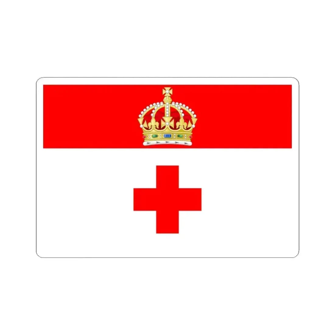 Flag of Birkirkara Malta - STICKER Vinyl Kiss-Cut Decal 4 Inch White - The Sticker Space