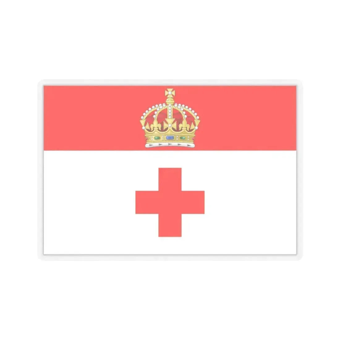 Flag of Birkirkara Malta - STICKER Vinyl Kiss-Cut Decal 6 Inch Transparent - The Sticker Space