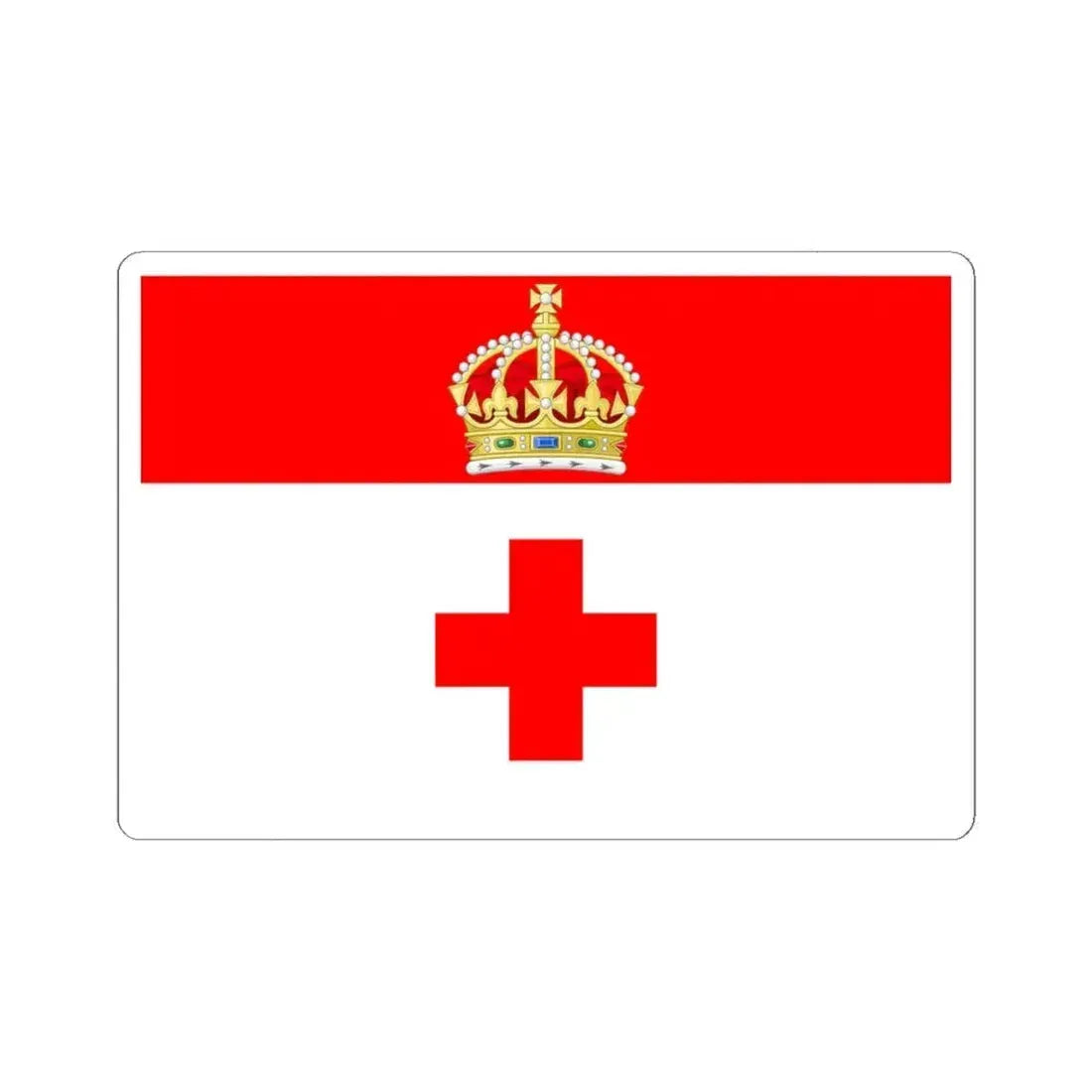 Flag of Birkirkara Malta - STICKER Vinyl Kiss-Cut Decal 6 Inch White - The Sticker Space
