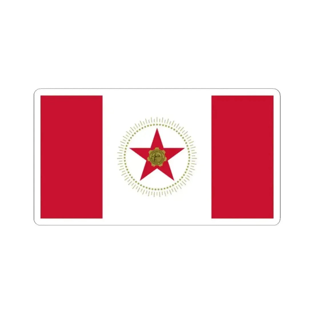 Flag of Birmingham Alabama (United States) STICKER Vinyl Kiss-Cut Decal 2 Inch White - The Sticker Space
