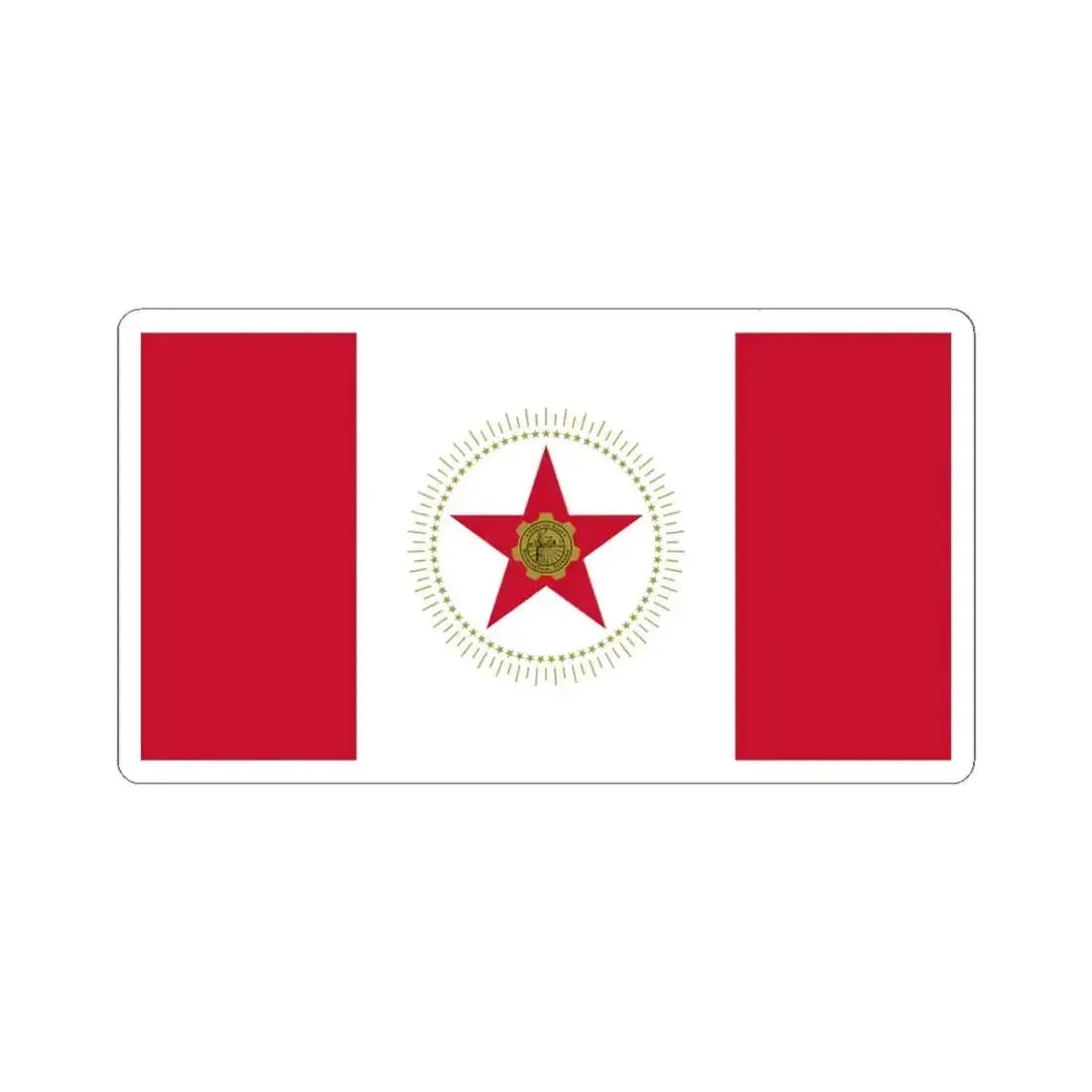 Flag of Birmingham Alabama (United States) STICKER Vinyl Kiss-Cut Decal 3 Inch White - The Sticker Space