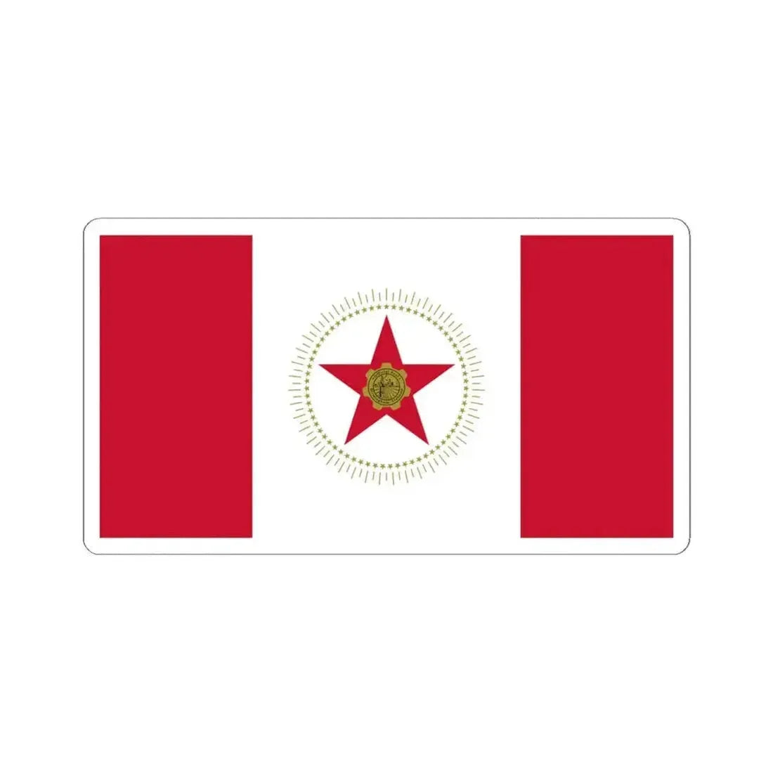 Flag of Birmingham Alabama (United States) STICKER Vinyl Kiss-Cut Decal 4 Inch White - The Sticker Space