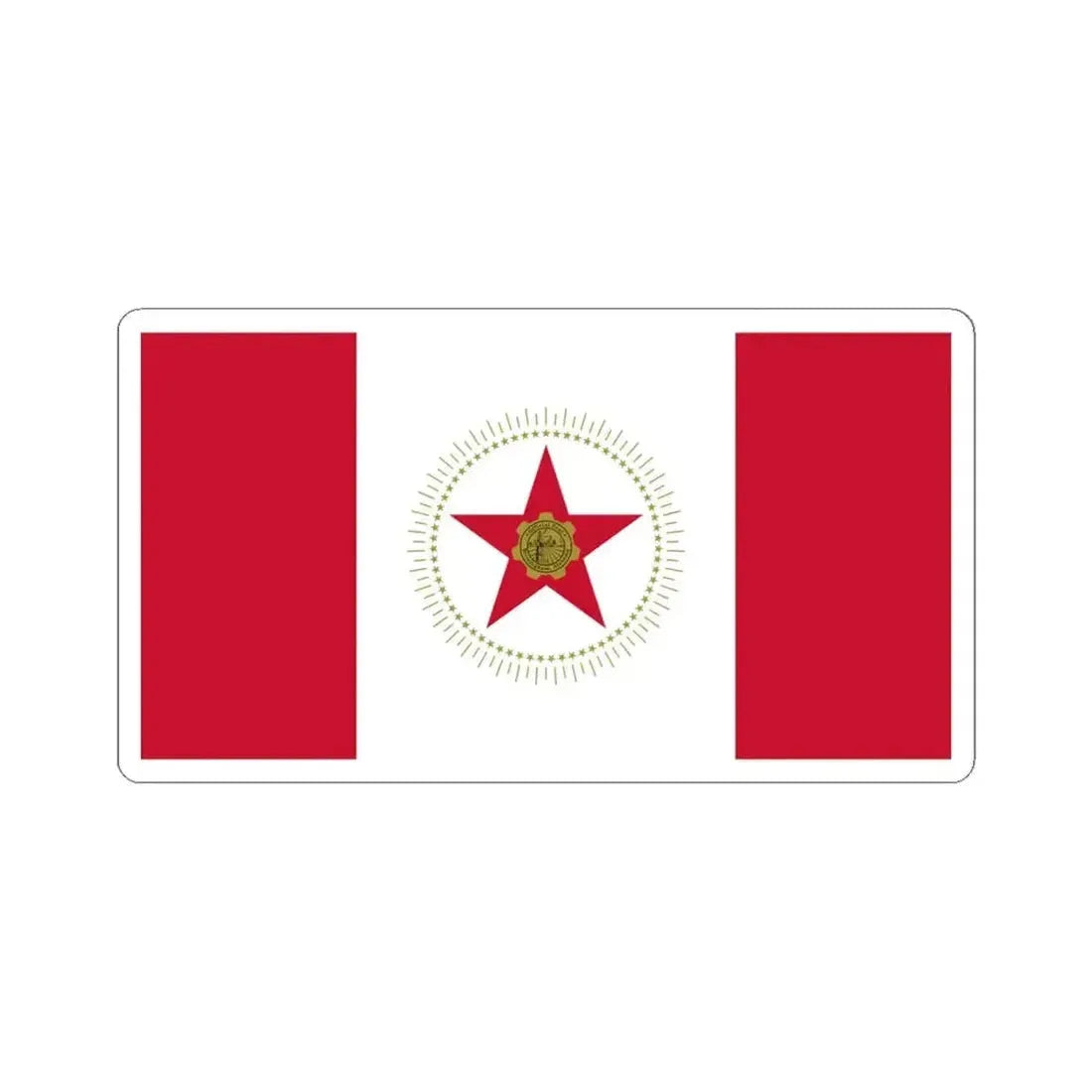 Flag of Birmingham Alabama (United States) STICKER Vinyl Kiss-Cut Decal 6 Inch White - The Sticker Space