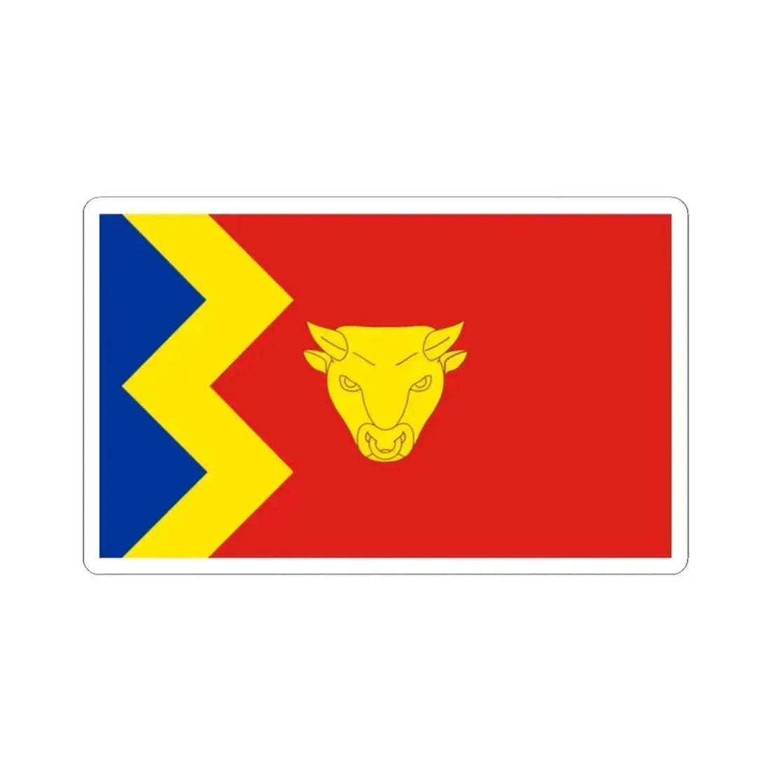 Flag of Birmingham UK - STICKER Vinyl Kiss-Cut Decal 2 Inch White - The Sticker Space