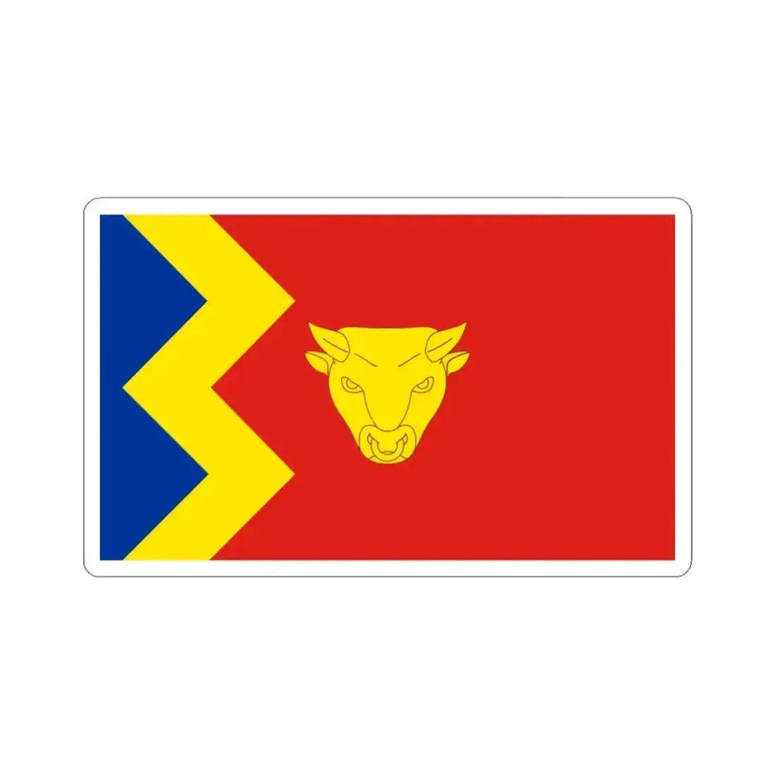 Flag of Birmingham UK - STICKER Vinyl Kiss-Cut Decal 3 Inch White - The Sticker Space