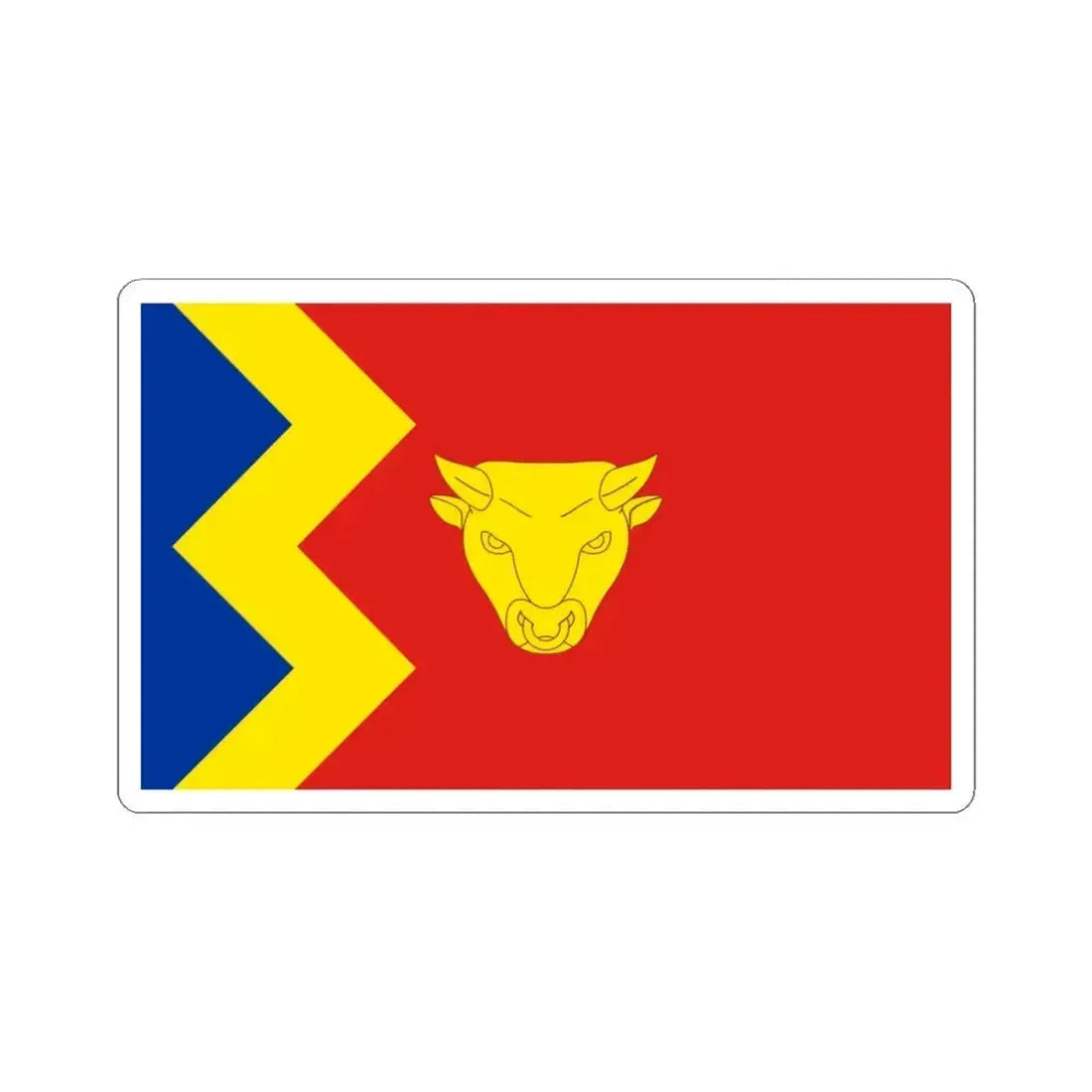 Flag of Birmingham UK - STICKER Vinyl Kiss-Cut Decal 4 Inch White - The Sticker Space