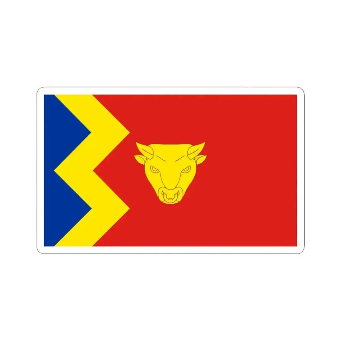 Flag of Birmingham UK - STICKER Vinyl Kiss-Cut Decal 6 Inch White - The Sticker Space