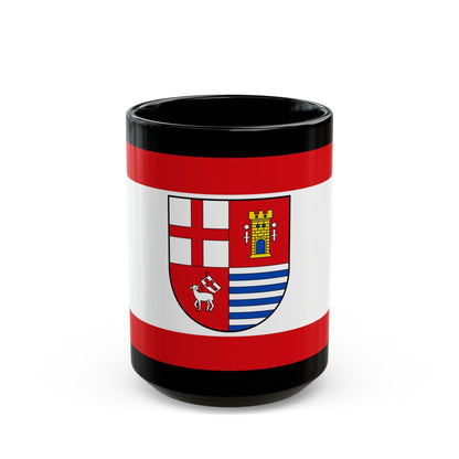 Flag of Bitburg Pruem Germany - Black Coffee Mug-15oz-The Sticker Space