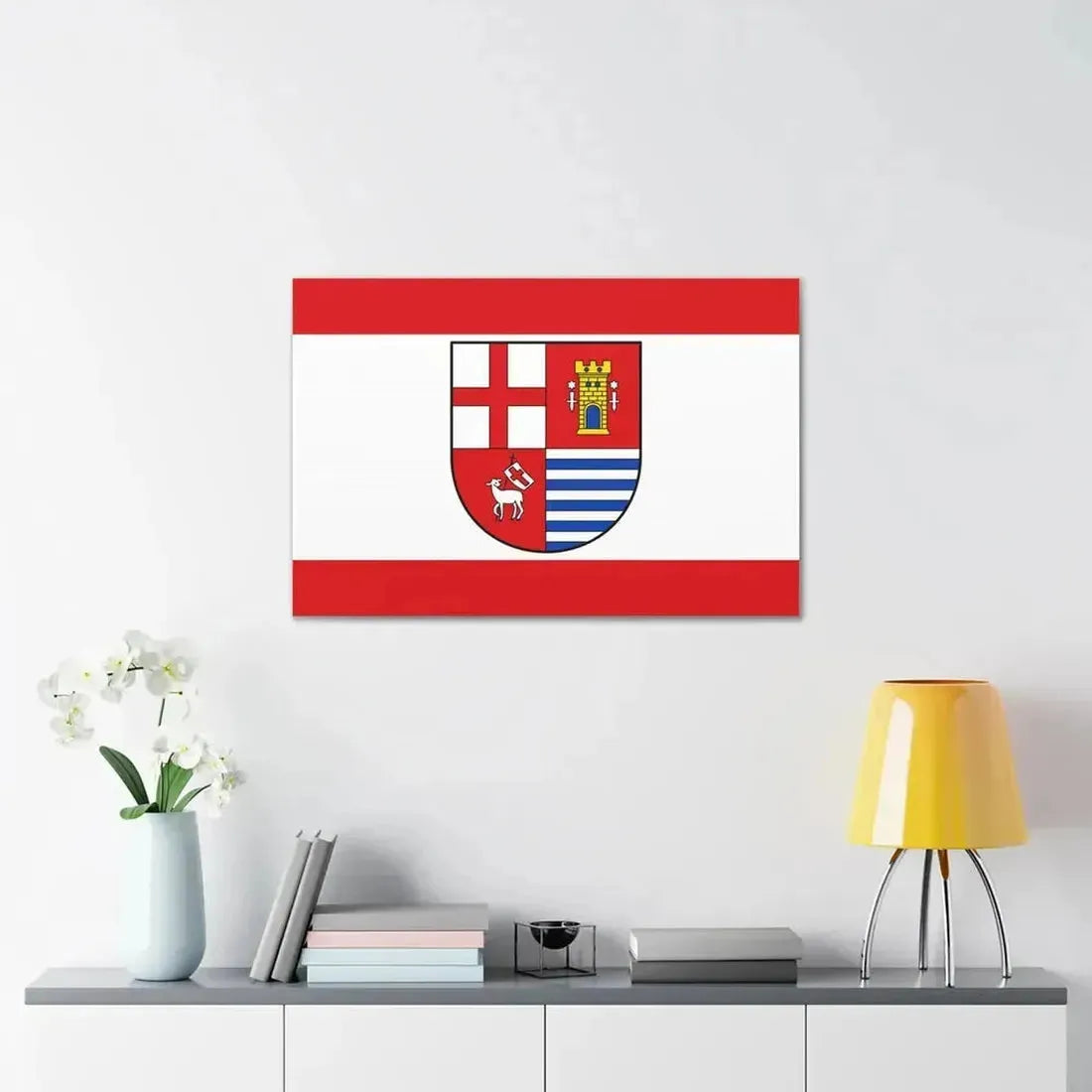 Flag of Bitburg Pruem Germany - Canvas Wall Art - The Sticker Space