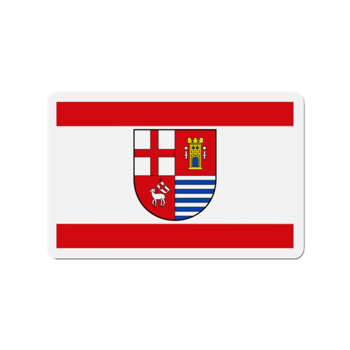 Flag of Bitburg Pruem Germany - Die-Cut Magnet-2" x 2"-The Sticker Space