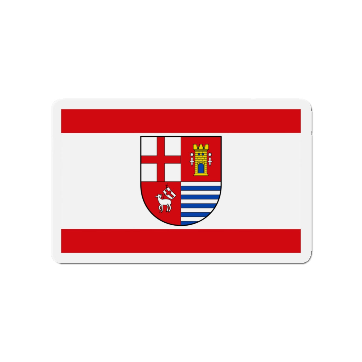 Flag of Bitburg Pruem Germany - Die-Cut Magnet-3" x 3"-The Sticker Space