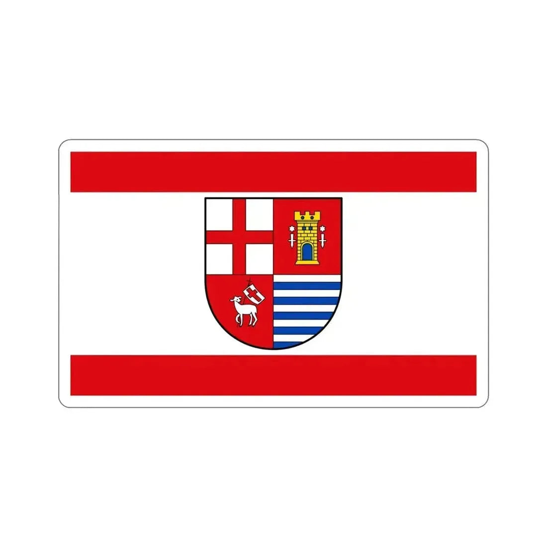 Flag of Bitburg Pruem Germany STICKER Vinyl Die-Cut Decal 5 Inch - The Sticker Space