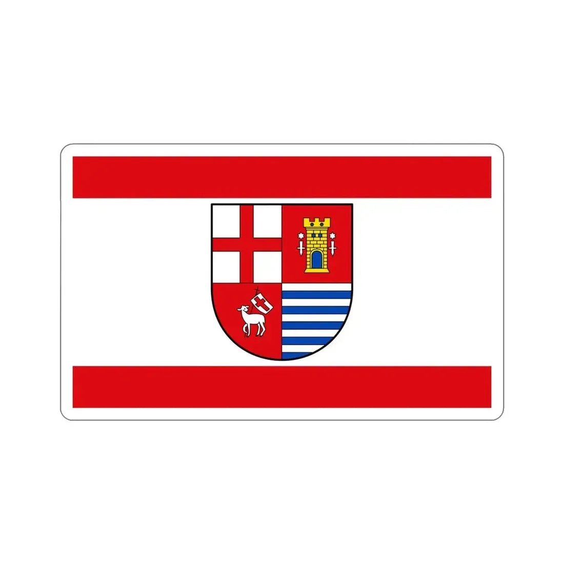 Flag of Bitburg Pruem Germany STICKER Vinyl Die-Cut Decal - The Sticker Space