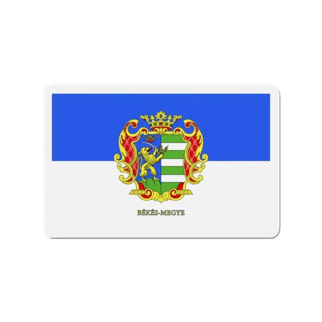 Flag of Békés County Hungary - Refrigerator Magnet 2 Inch - The Sticker Space